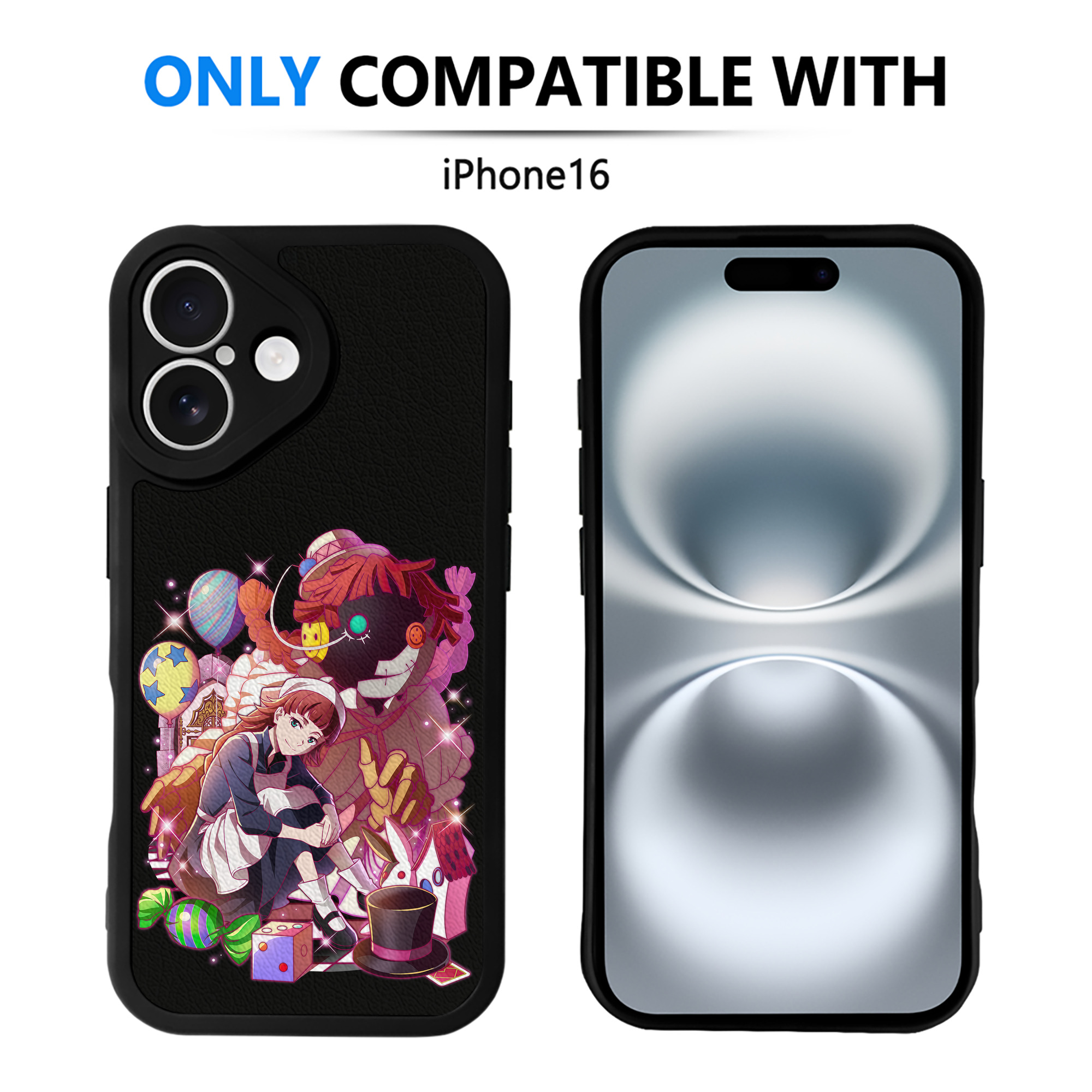 （画像用） 文豪ストレイドッグス Bungo Stray Dogs 【iPhone 16シリーズ対応】シリコンスマホケース（レザー調） 材質：シリコン